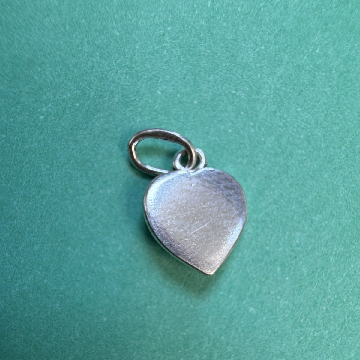 Sterling Silver 925 Mini Engraved Heart Dangle Charm petite Pendant Love