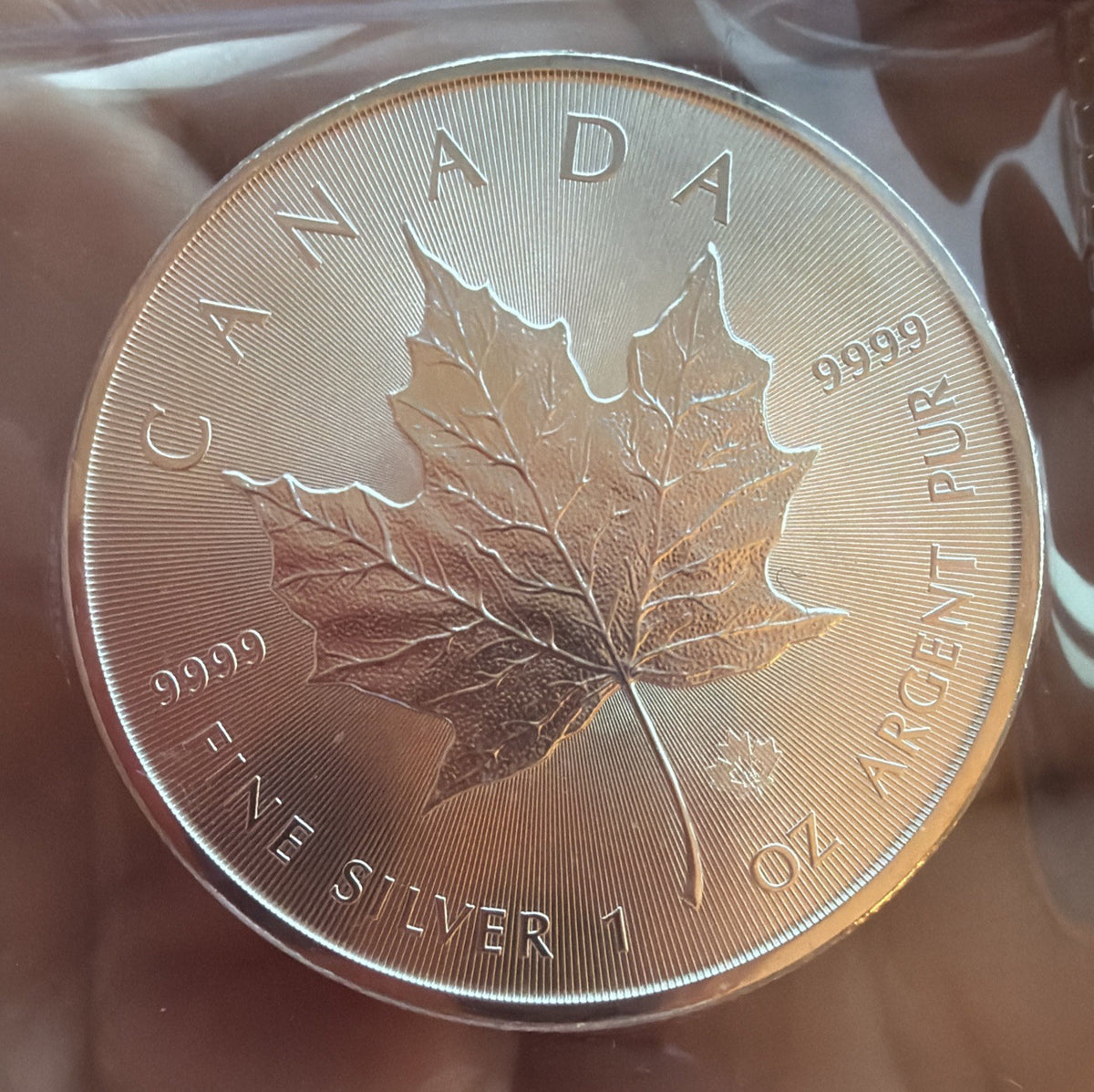 2014 1 oz Canadian Maple Leaf BU .9999 Pure Silver $5 Coin