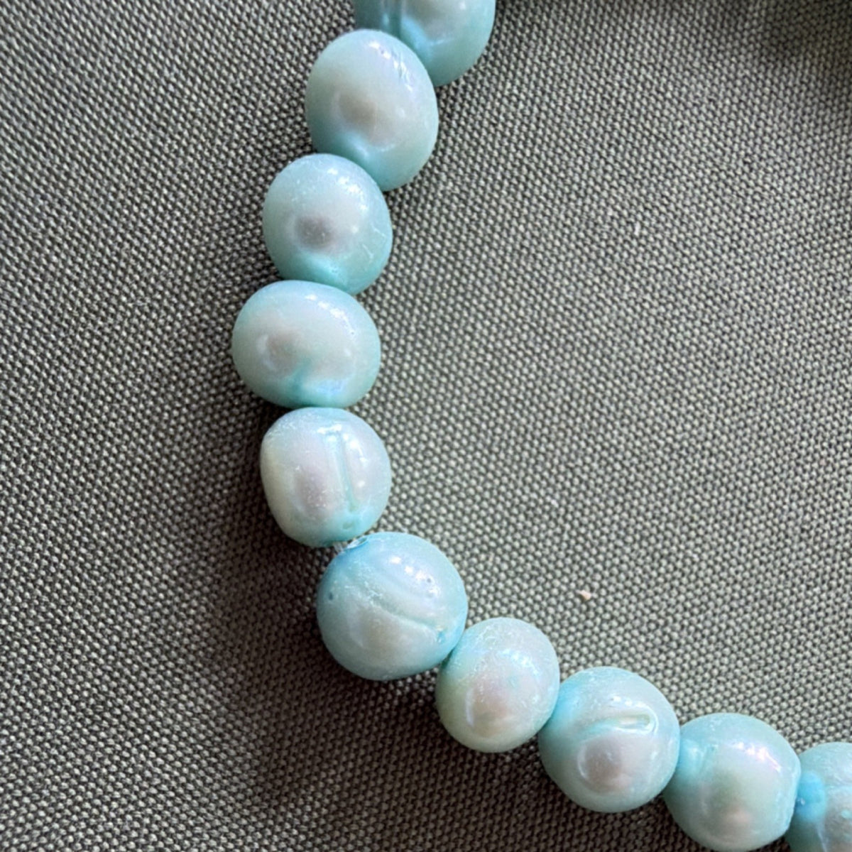Blue White pearl Bracelet - see notes 
