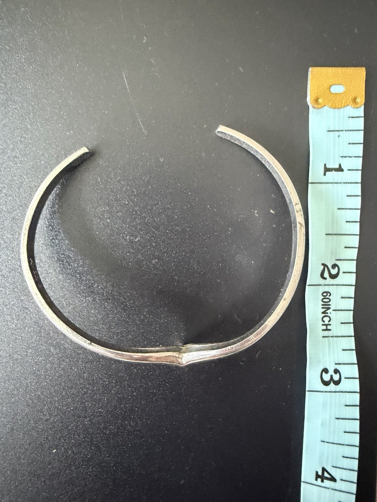Vintage Avon Silver Tone Cuff Bracelet Signed Adjustable 
