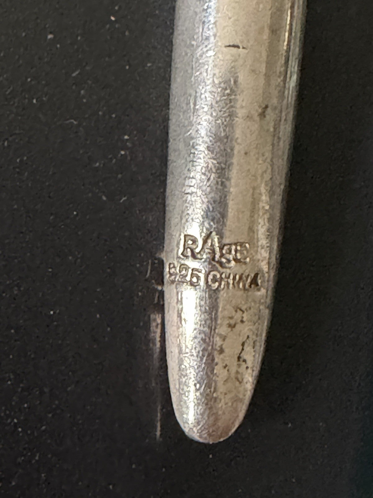 Vintage RAGE Sterling Silver Modernist Bar Pendant Signed  Jewelry 3” 18g