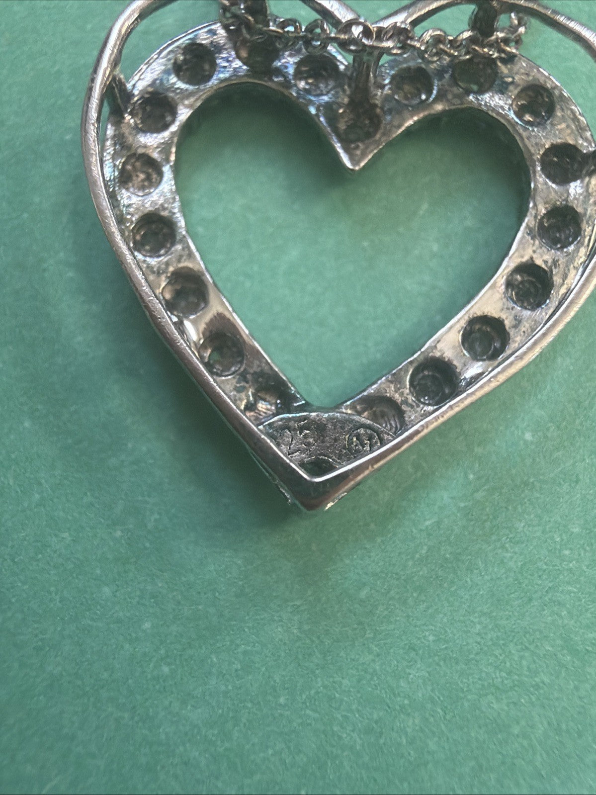 Bridge Natural Diamond Heart Pendant 1/10CTW Sterling Silver 925 Necklace