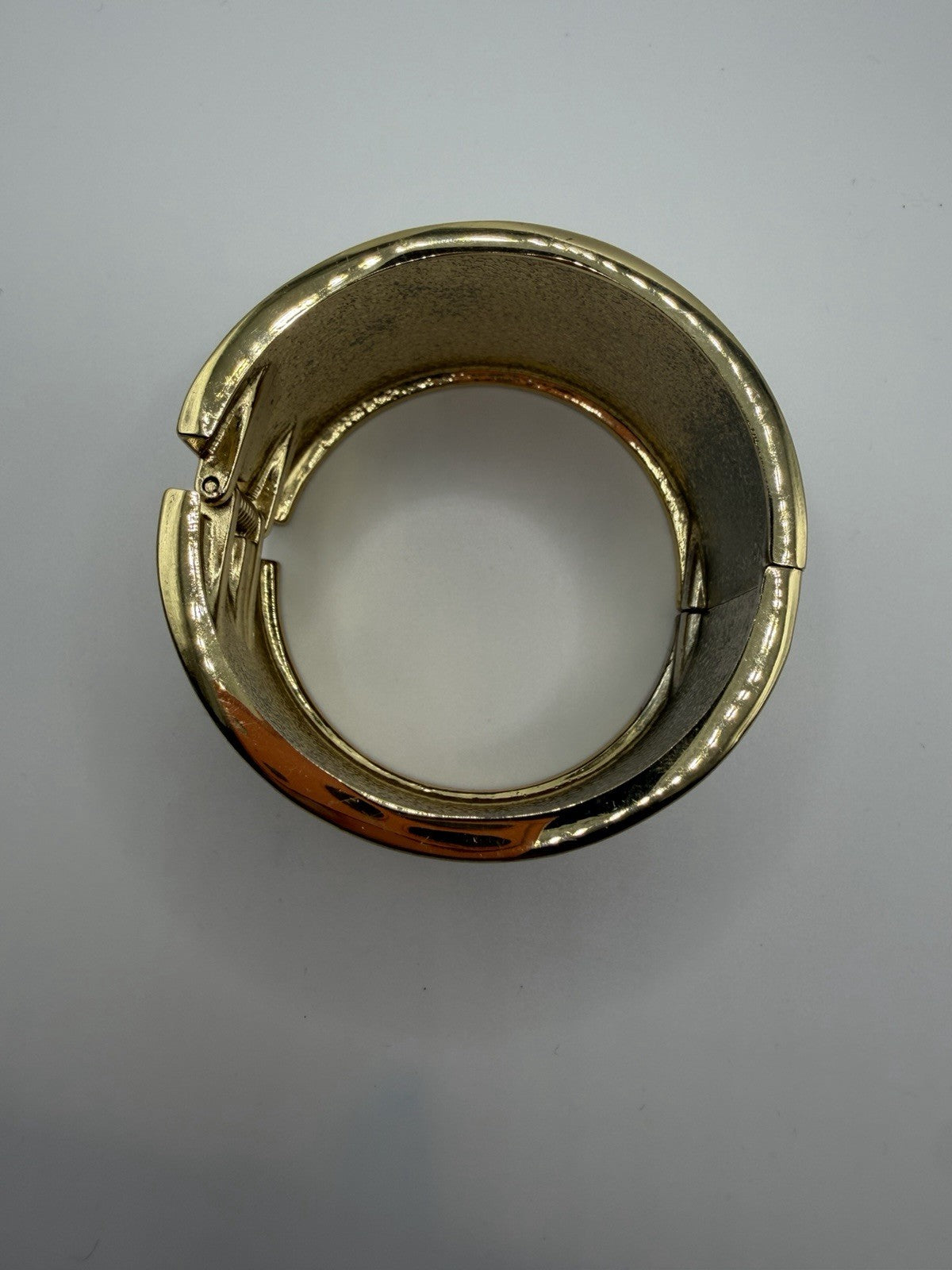 Egyptian Revival Big Bold Clamper 1980 Bracelet colorful enamel vintage gold tne