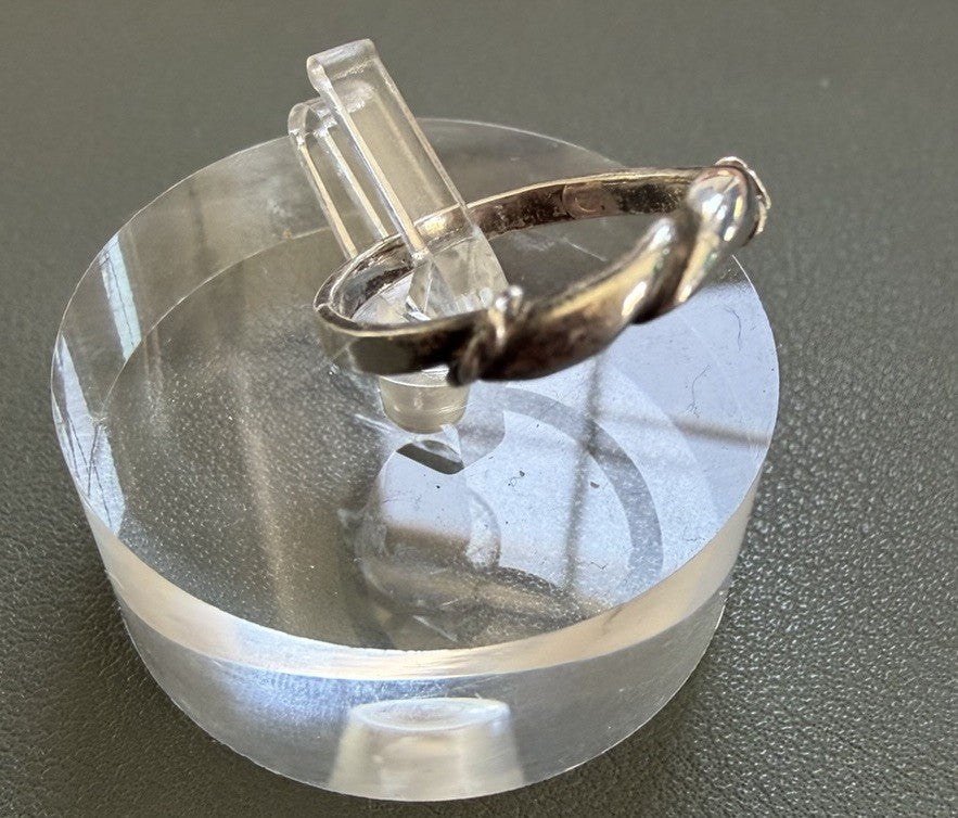 Vintage Sterling Silver 925 Twisted Native Style Stackable Ring - Sz 5- Signed M