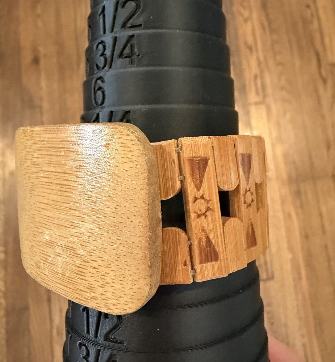 Wooden Handmade Bamboo (?) link Bracelet