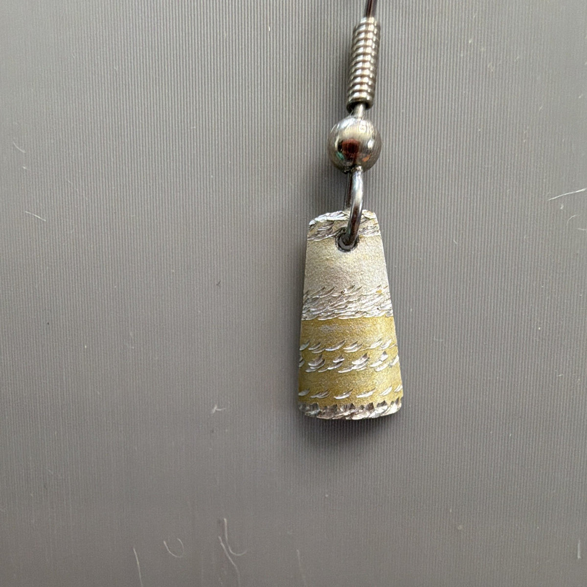 Silver/Gold Tone Trapezoid Dangle Drop Earrings Hook Metal 1 in No Stone