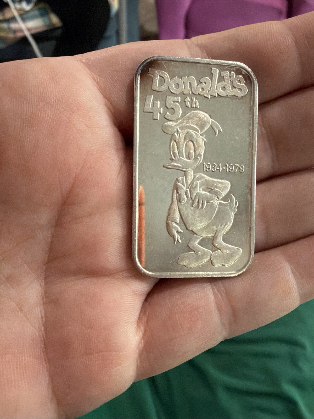RARE Disney Donald Duck  45th Greathouse Productions 1oz .999 Fine Silver #153