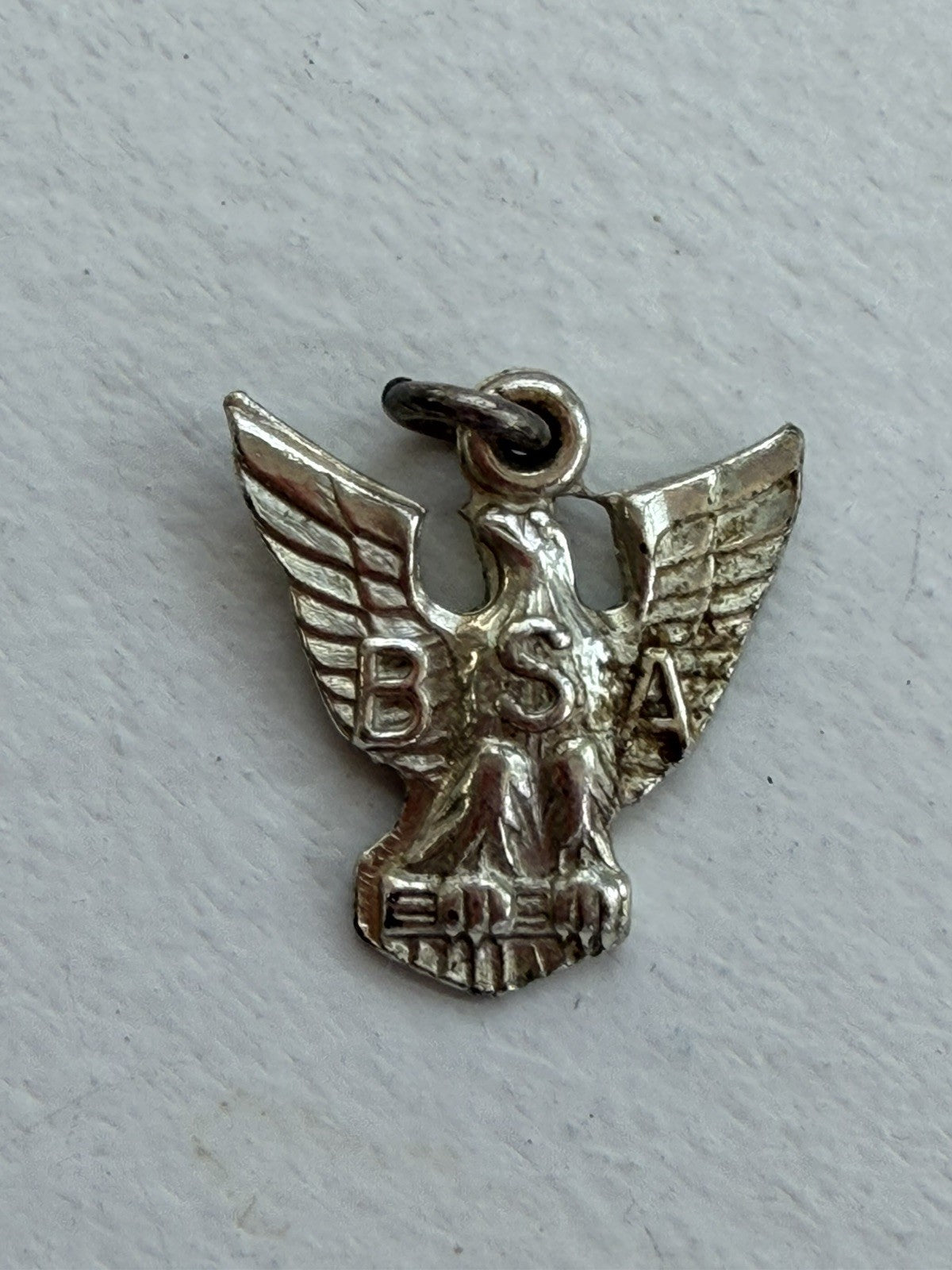 Vintage Boy Scouts Of America Sterling Silver Eagle Charm Pendant