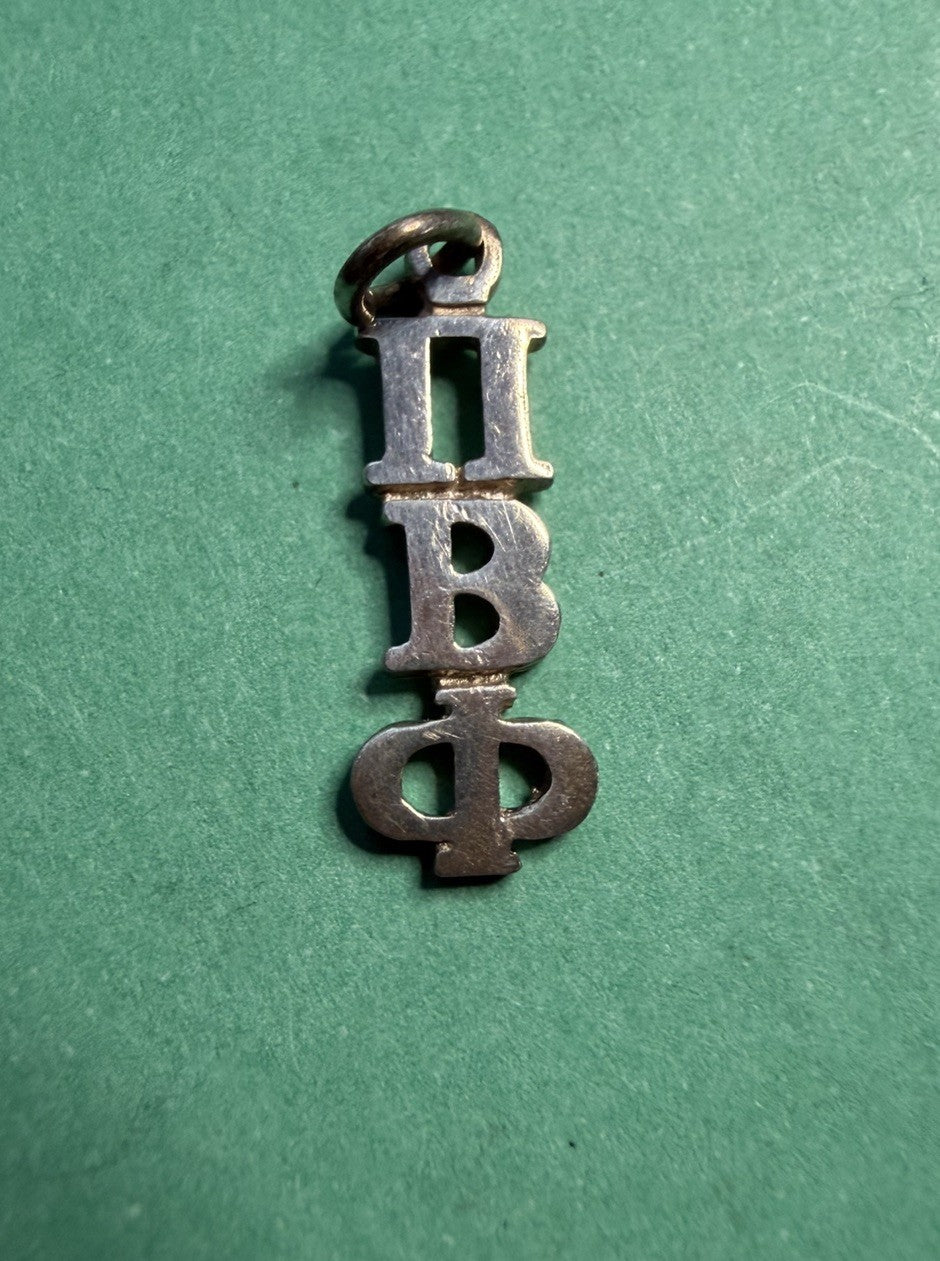 Vintage Sterling Silver 925 Greek Sorority Pi Beta Phi Lavalier Charm