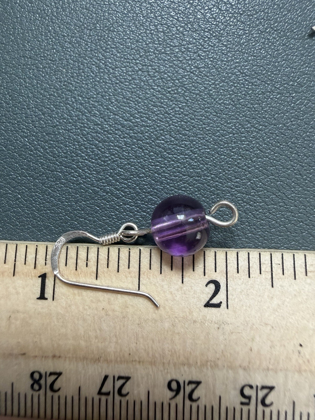 Sterling Silver Earrings Amethyst Earrings Wire Hook Handcrafted Earrings