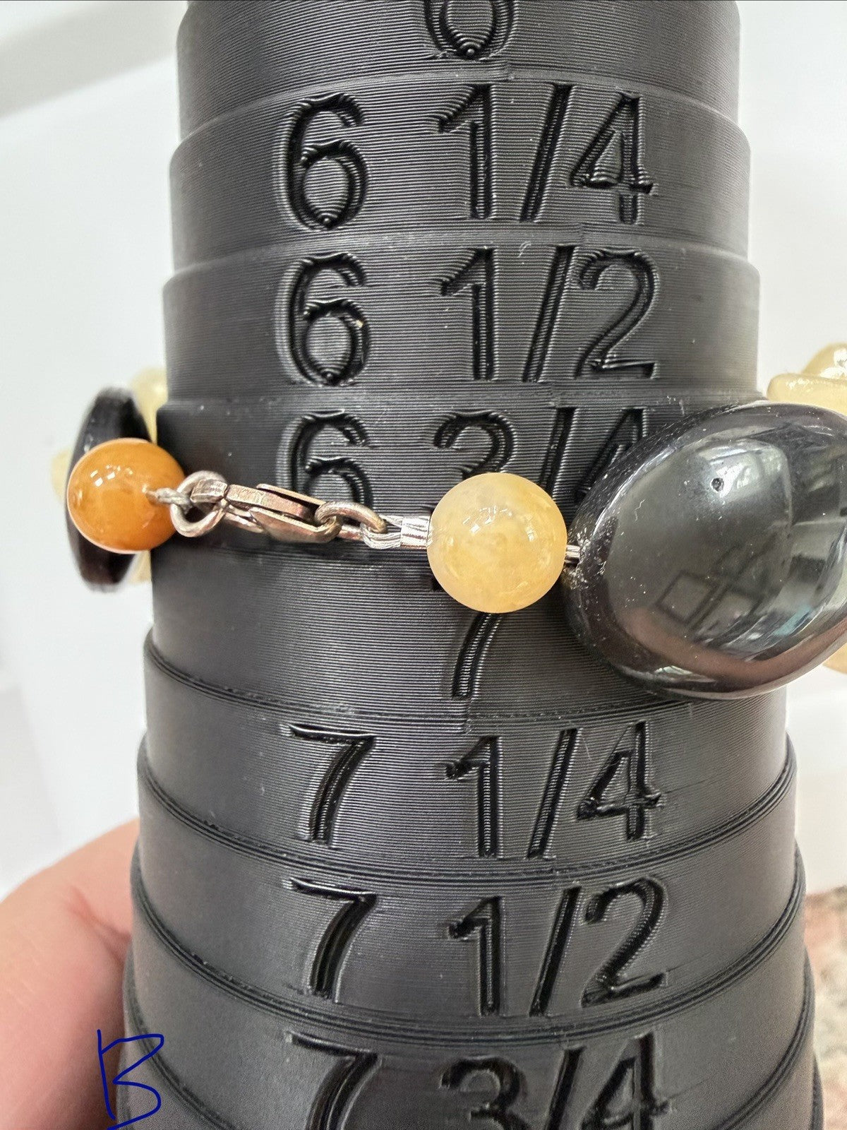 VTG 925 Lobster Clasp Agate, Onyx, Carnelian Natural Polished Gemstones Bracelet