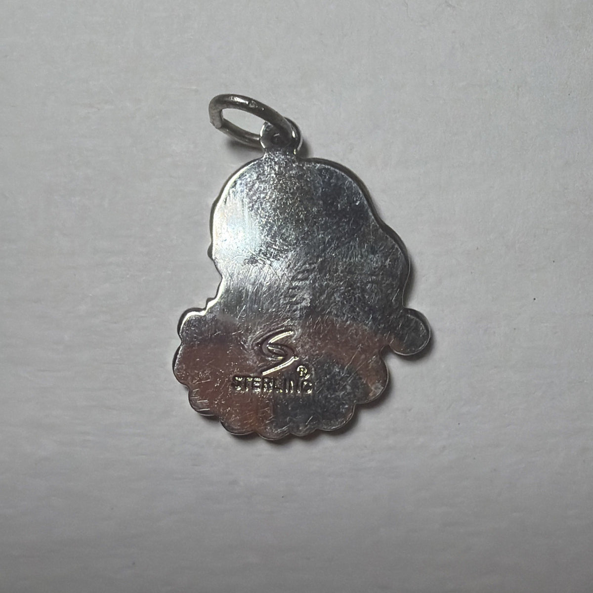 Vintage 925 Sterling Silver Christmas charm Santa Claus Red White Enamel Charm