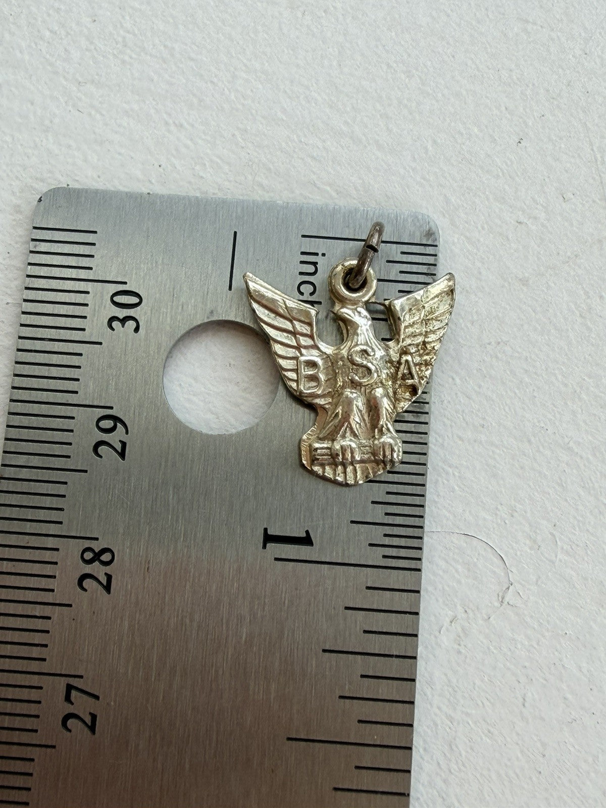 Vintage Boy Scouts Of America Sterling Silver Eagle Charm Pendant