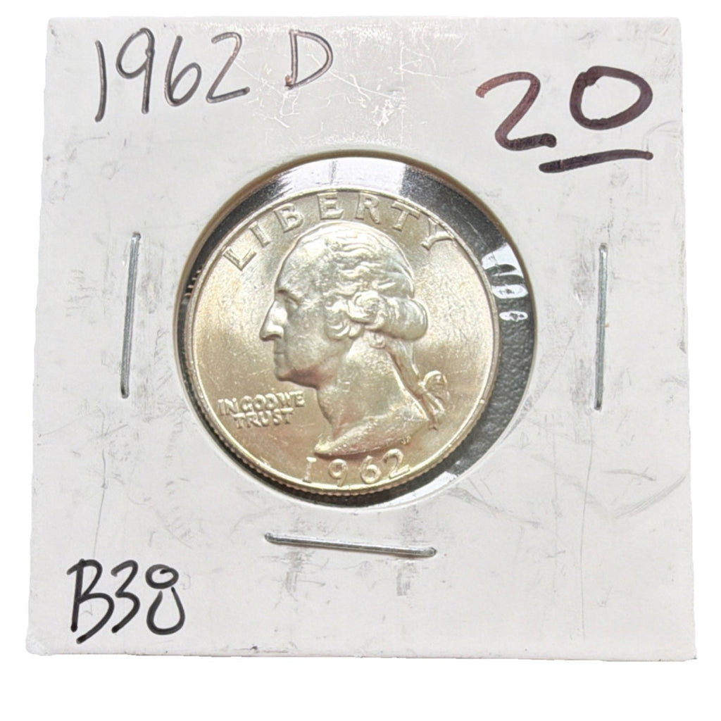 1962 Denver Washington Quarter Silver 25C Uncirculated Business Strike