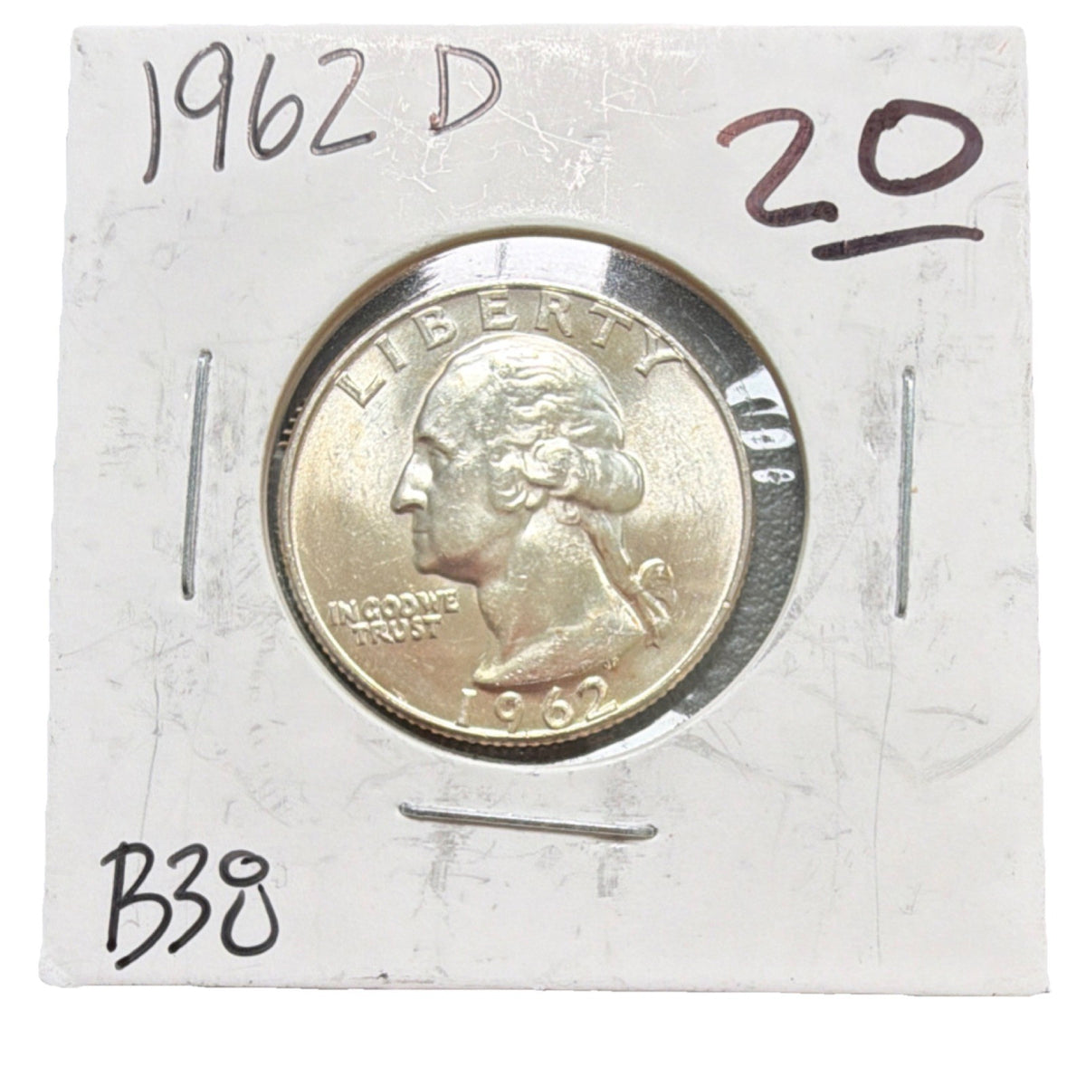 1962 Denver Washington Quarter Silver 25C Uncirculated Business Strike