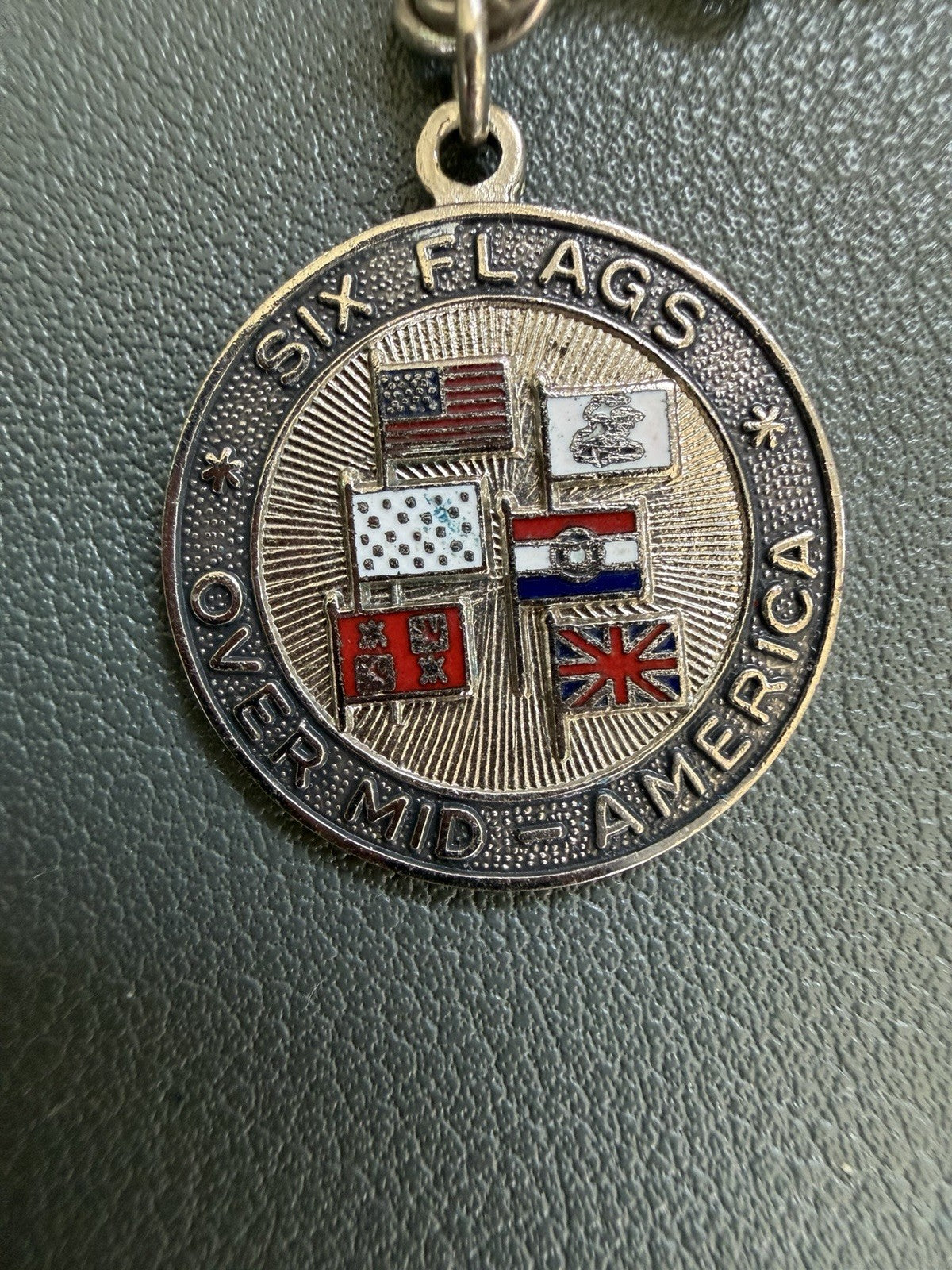 Six Flags Over Mid America Vintage Estate 925 Sterling Silver Charm or Pendant