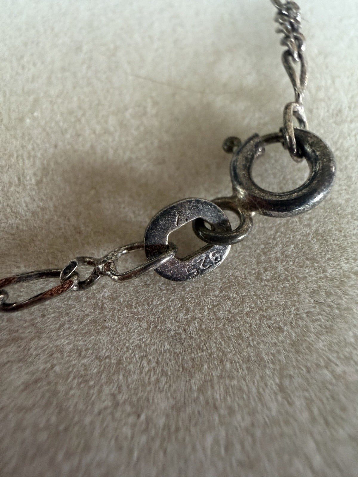 10inch solid .925 sterling silver figaro chain - Anklet Or Child Size