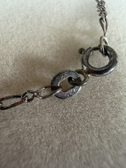 10inch solid .925 sterling silver figaro chain - Anklet Or Child Size