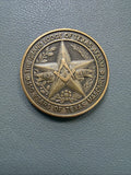 1987 John E. Jack Kelly Grand Master "150 Years of Texas Masonry" Masonic Token
