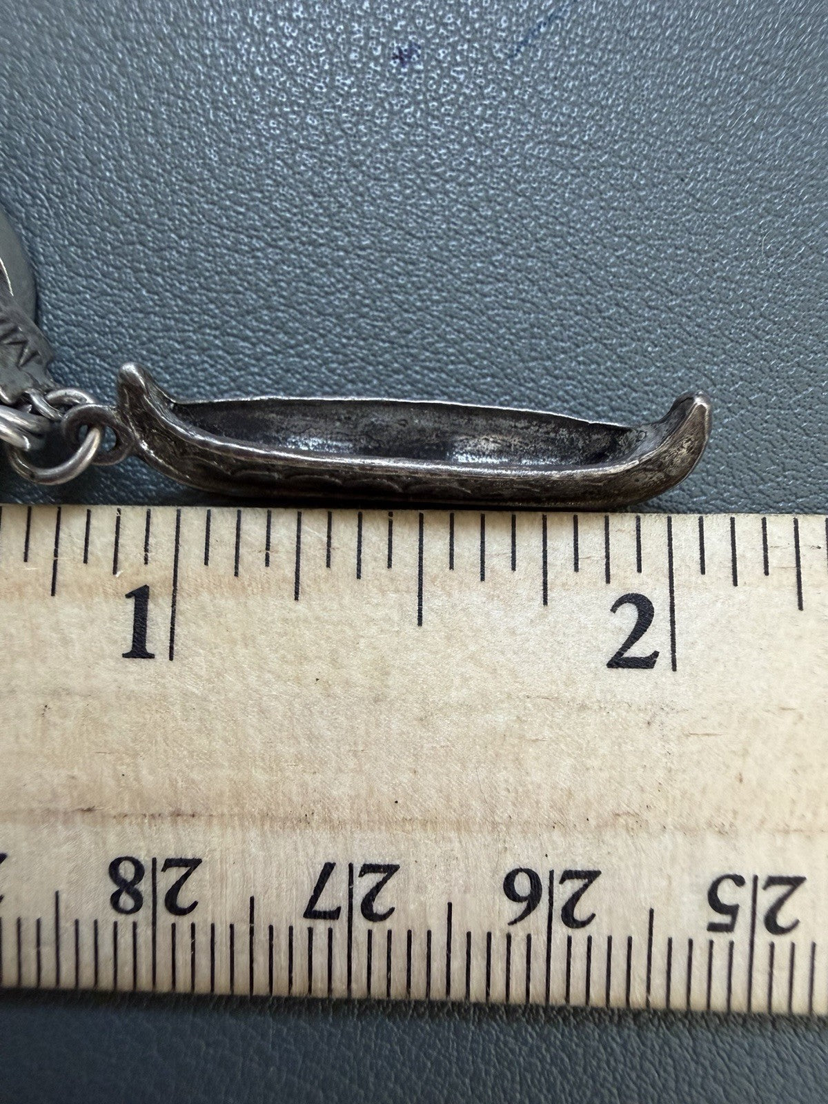 Vintage Sterling Silver 925 Southwestern River Canoe Charm Bracelet Pendant