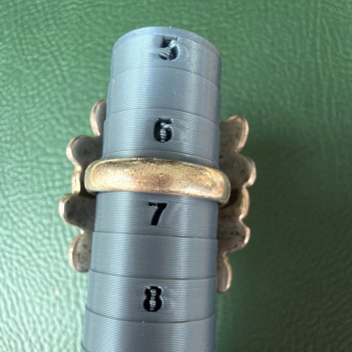 Vintage India 925 Sterling Silver Turquoise Coral Statement Ring Size 6.5