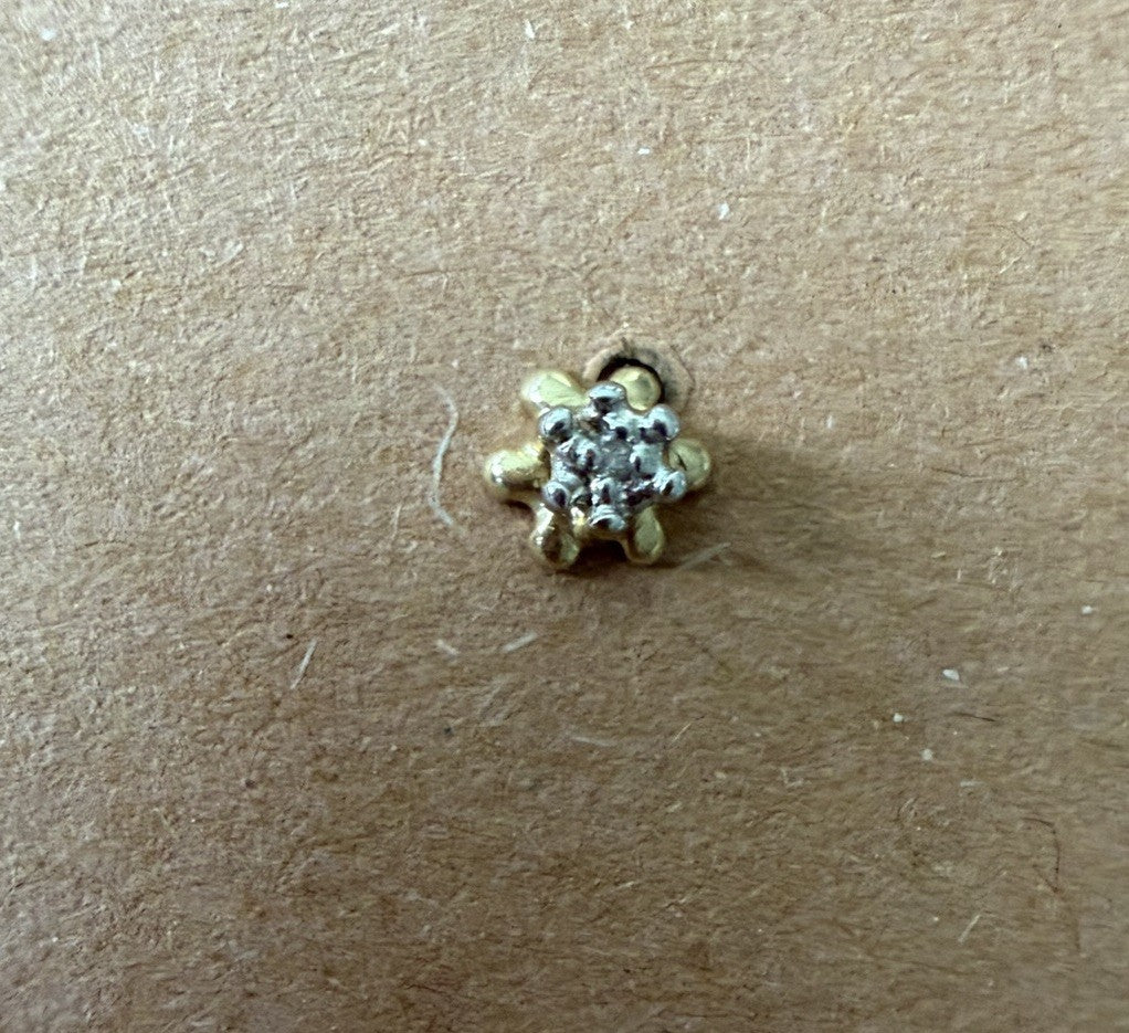 10k Yellow Gold Single Stud Earrings - Perfect For Single Or CartilagePiercing