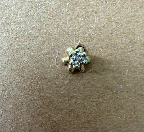 10k Yellow Gold Single Stud Earrings - Perfect For Single Or CartilagePiercing