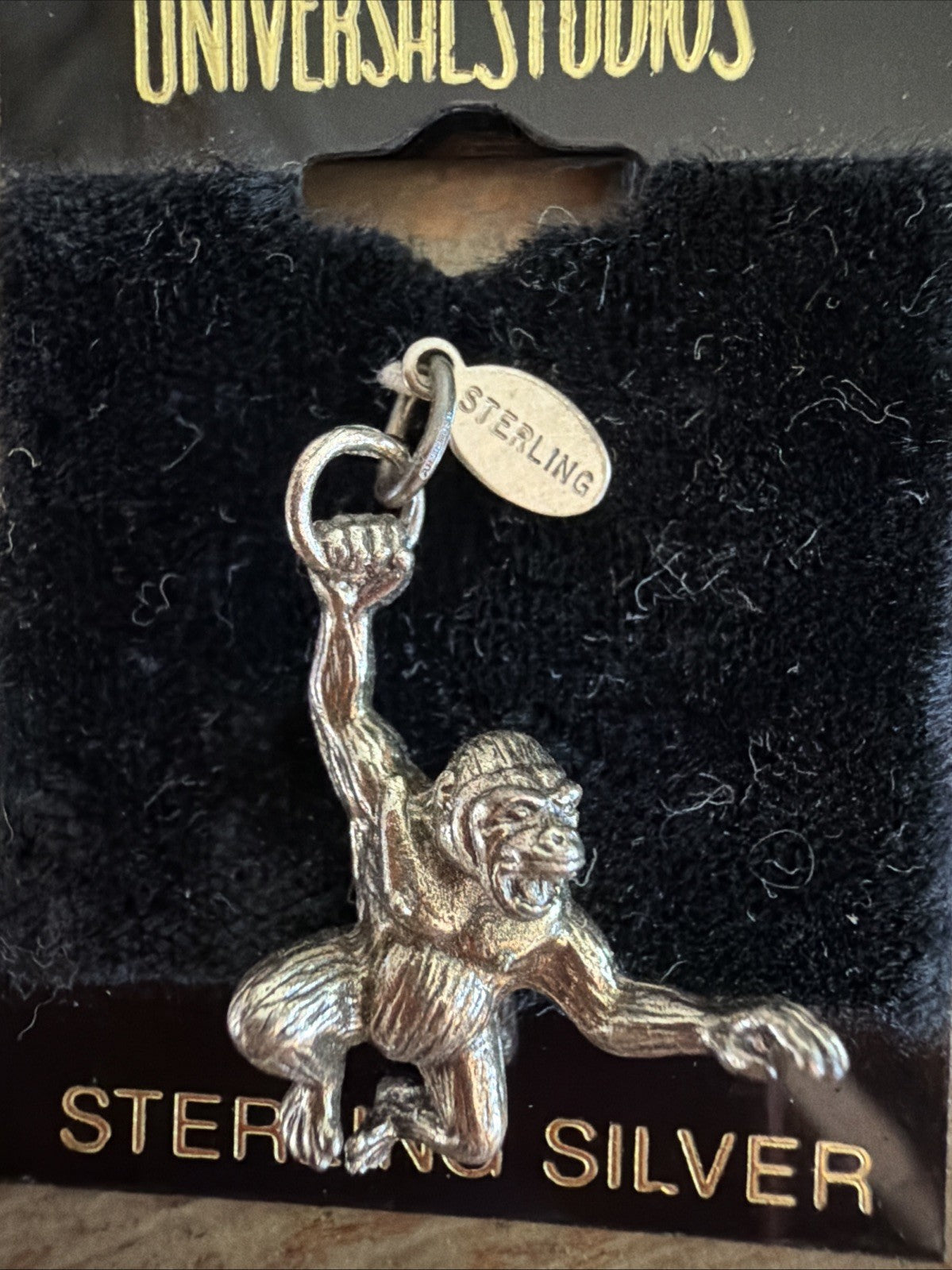 Vintage Universal Studios King Kong Sterling Silver 925 Charm Pendant NWT
