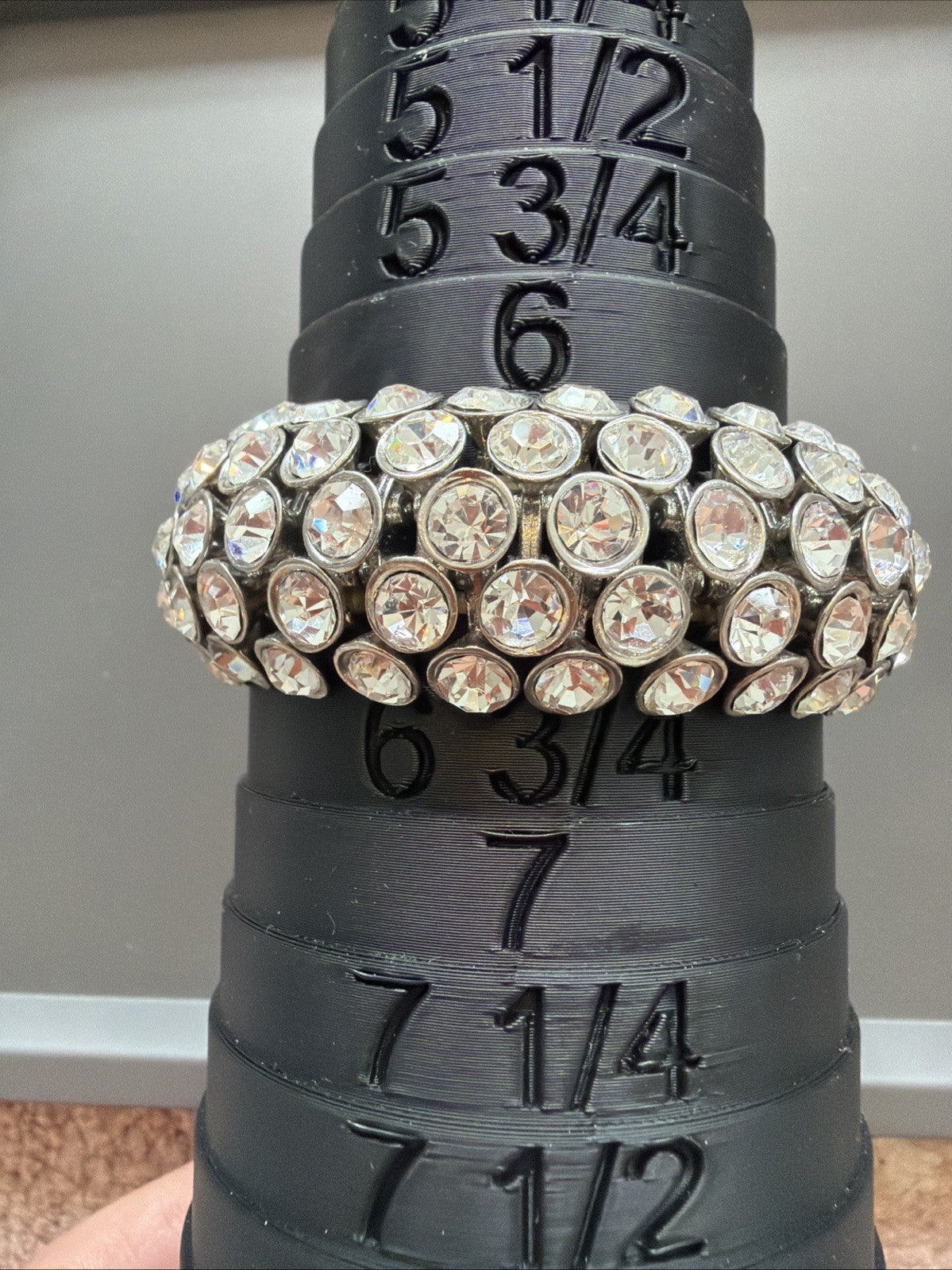 Women's Exquisite Sparkles  5 Row Rhinestone Stretched Bracelet