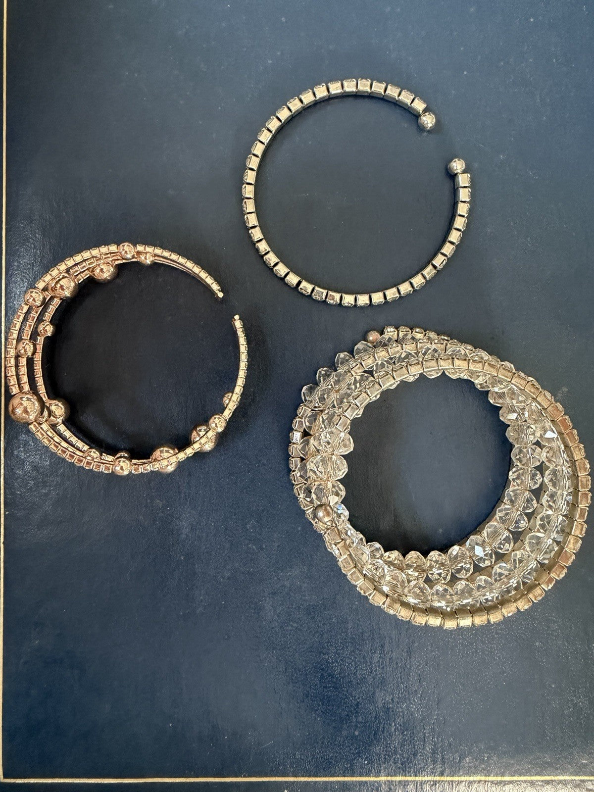Lot Of 3 Vintage Sparkles Blingy Stretch Bracelets