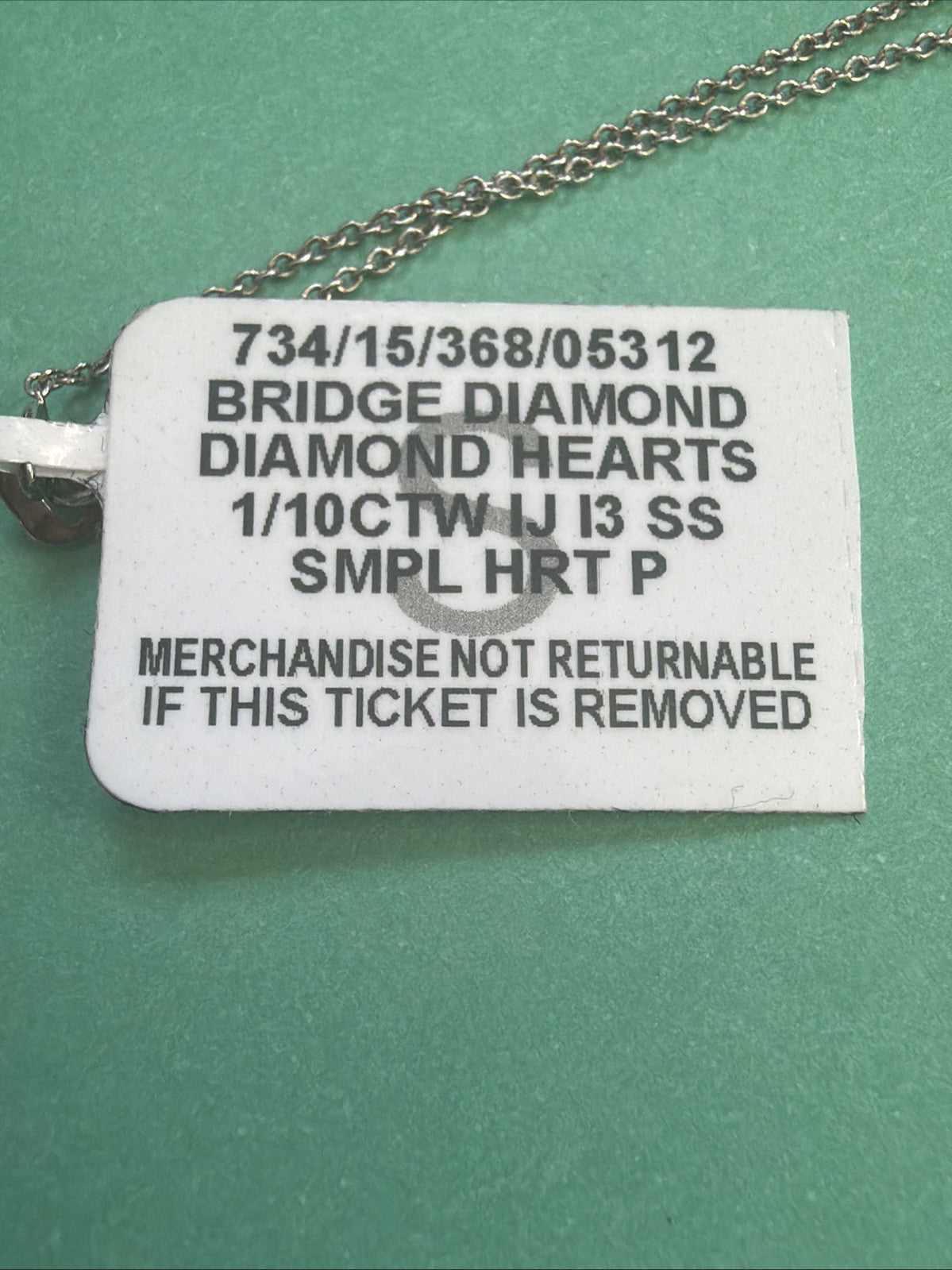 Bridge Natural Diamond Heart Pendant 1/10CTW Sterling Silver 925 Necklace