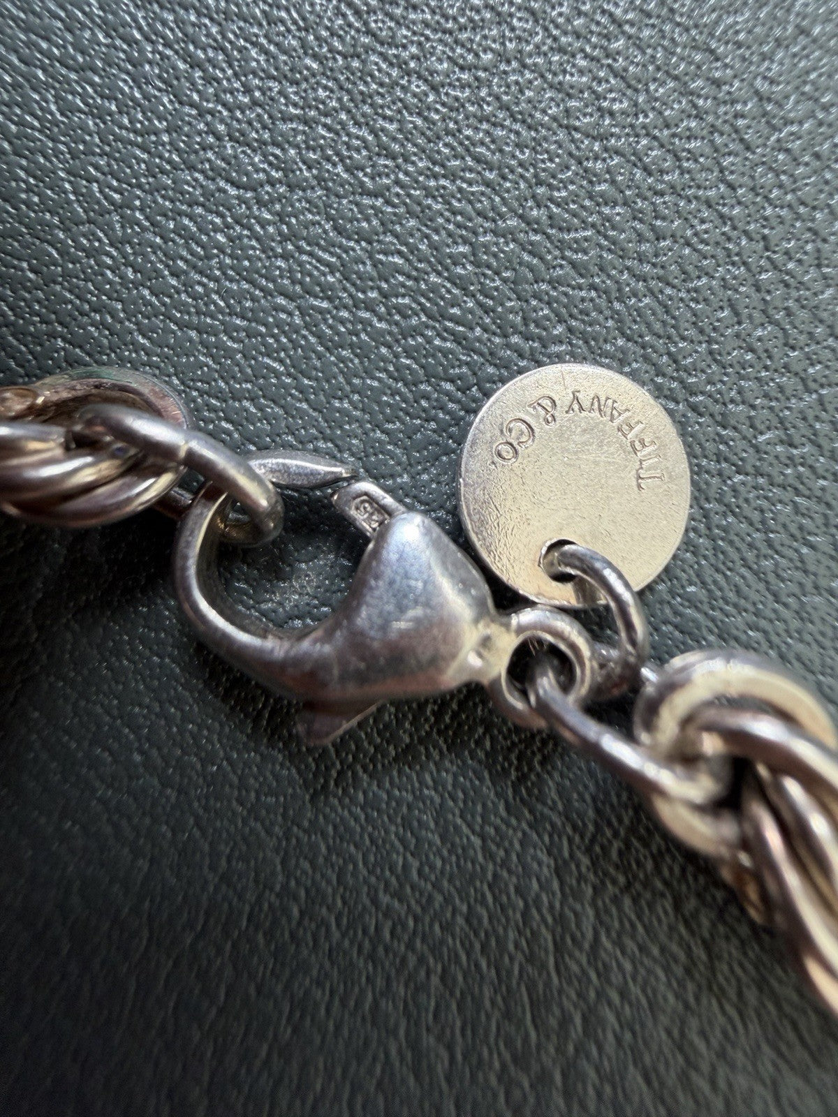 Classic Tiffany & Co. 925 & 18k Rope Chain Twist Bracelet Everyday Perfection