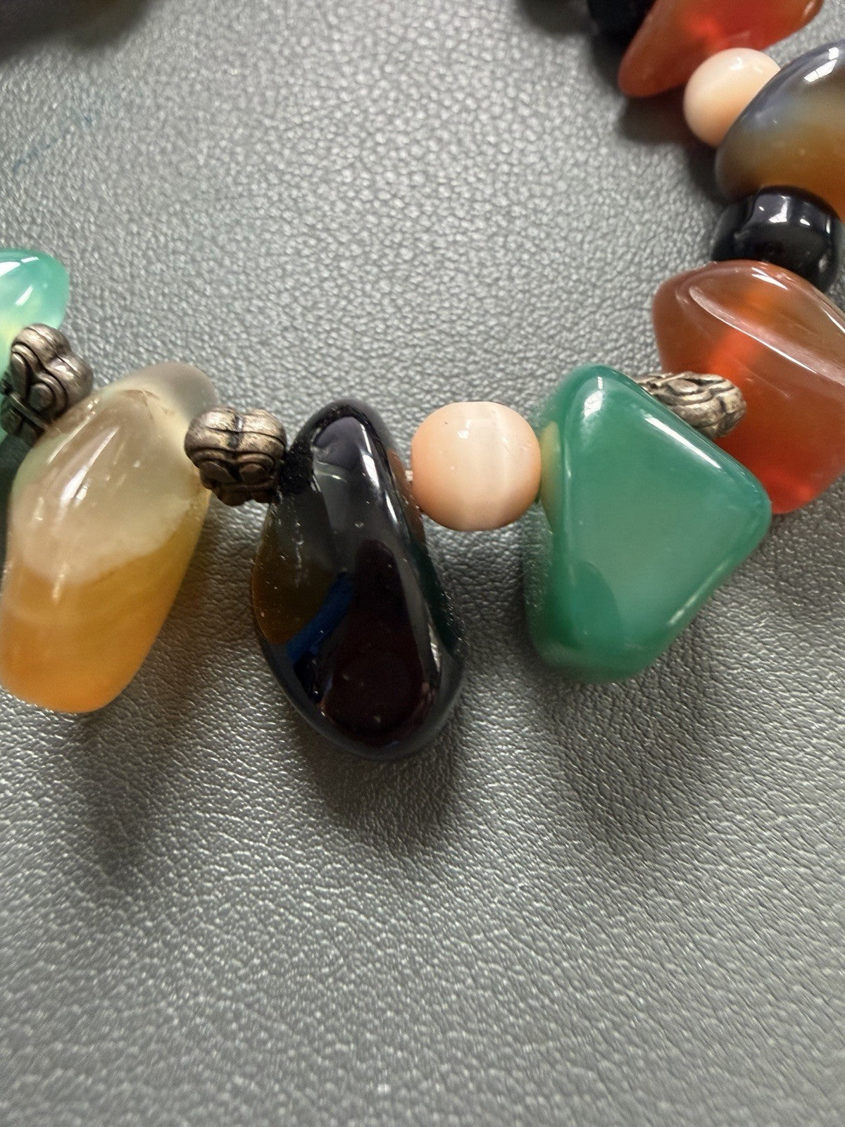 Natural Varied Agate Stone Bracelet With Beautiful Colors