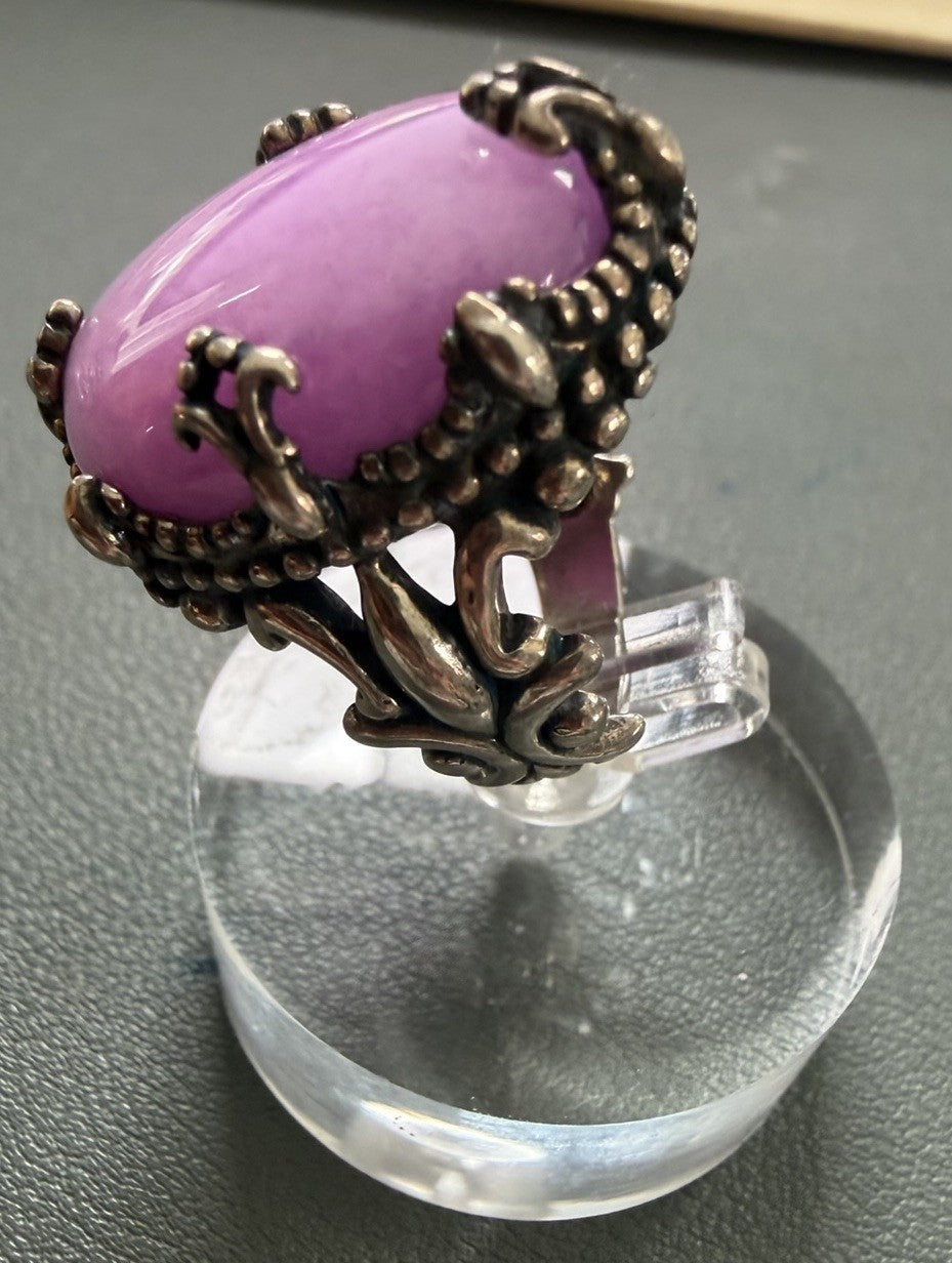 Vintage Retired Carolyn Pollack 925 Sterling Silver  Charoite Ring Sz 6