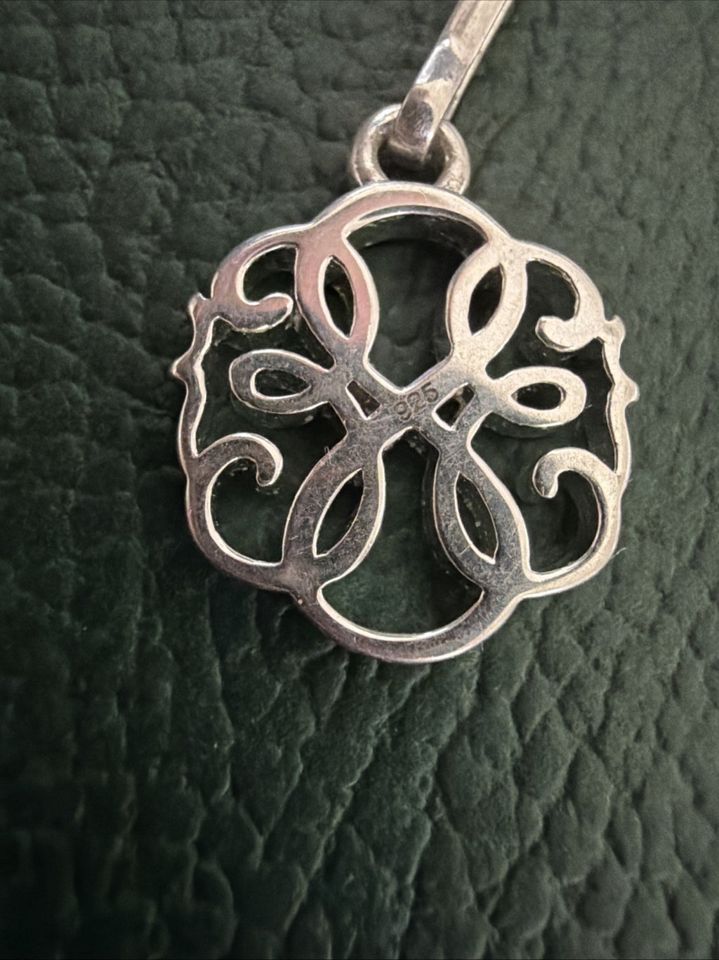 925 Sterling Silver Open Scrollwork Celtic Knot Charm, Pendant
