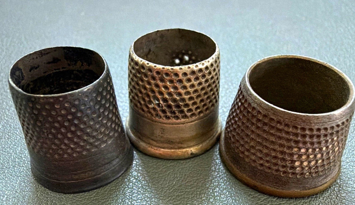 Lot of 3 Vintage Sewing Topless Thimbles for Hand Sewing, Sewing & Needlework