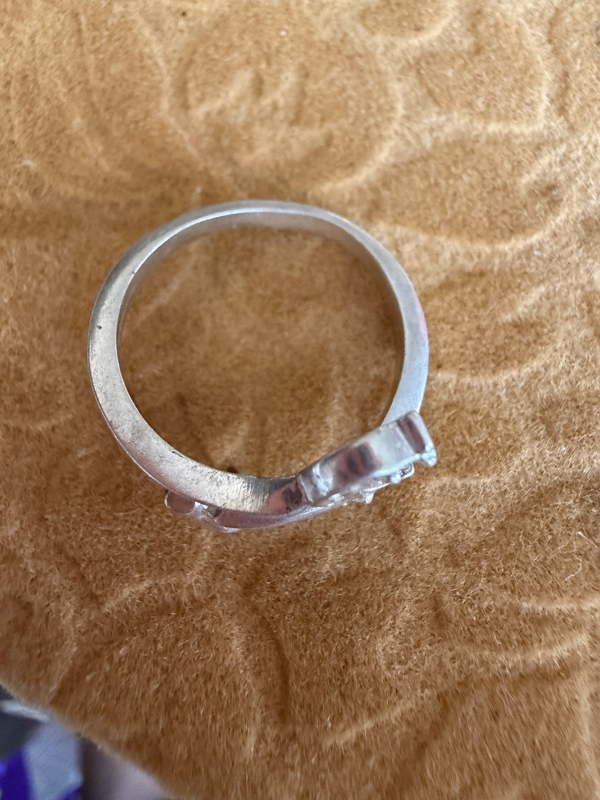 Avon Bypass Sterling Silver 925 Initial Letter C and Heart Shape Band Ring
