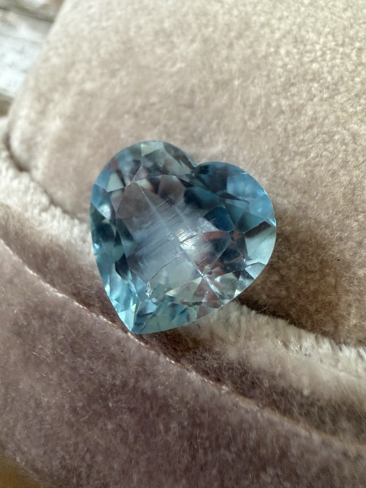 10 Carat 14mm Heart Shape Blue Sky Topaz for Ring or Pendant Loose Gemstone