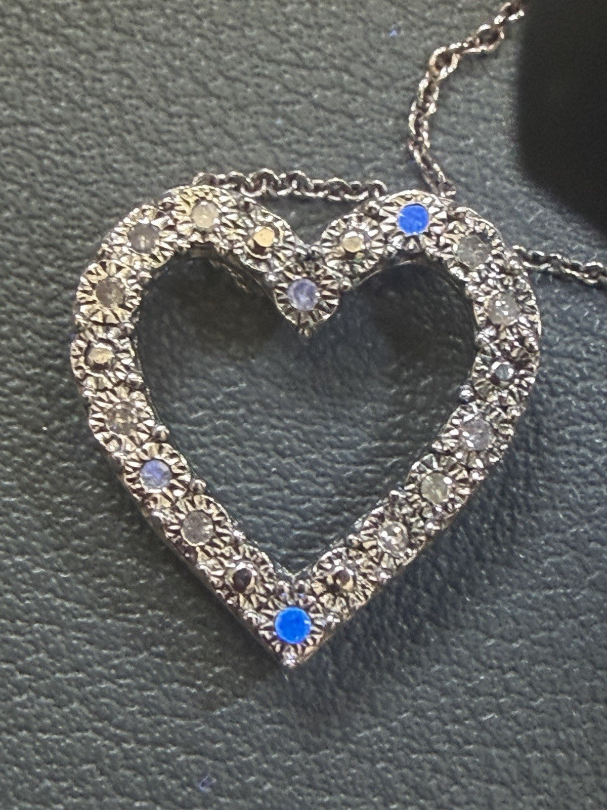 Bridge Natural Diamond Heart Pendant 1/10CTW Sterling Silver 925 Necklace