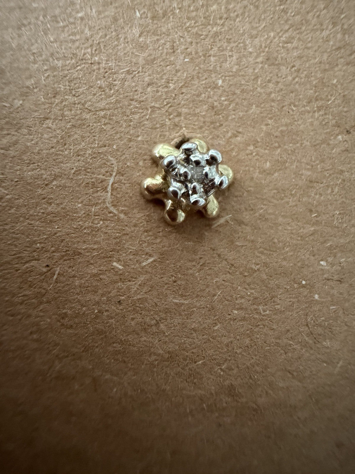 10k Yellow Gold Single Stud Earrings - Perfect For Single Or CartilagePiercing