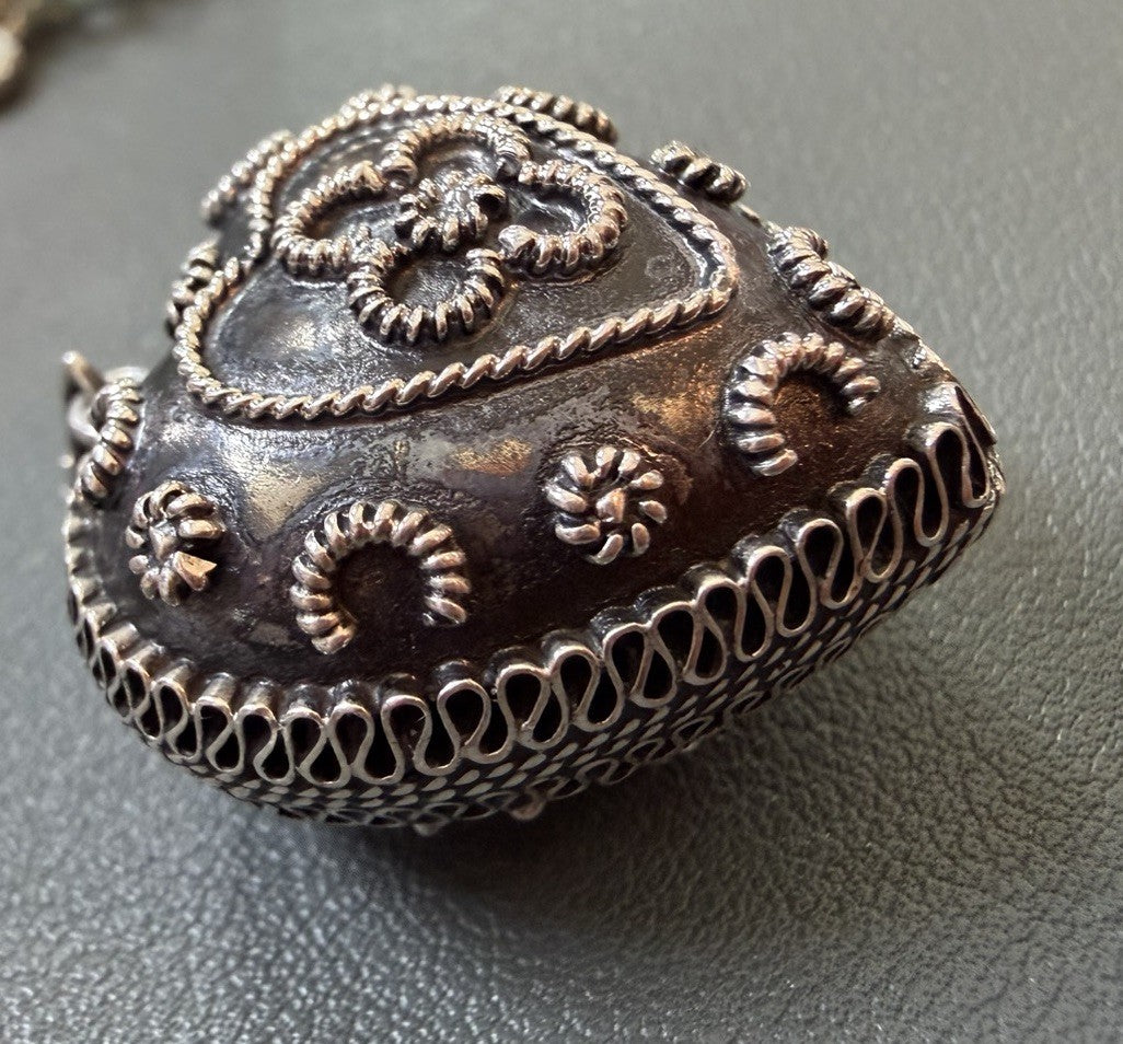Llamador de Ángeles Corazón Filigrana Angel Caller Pendant Chime Bell Heart 
