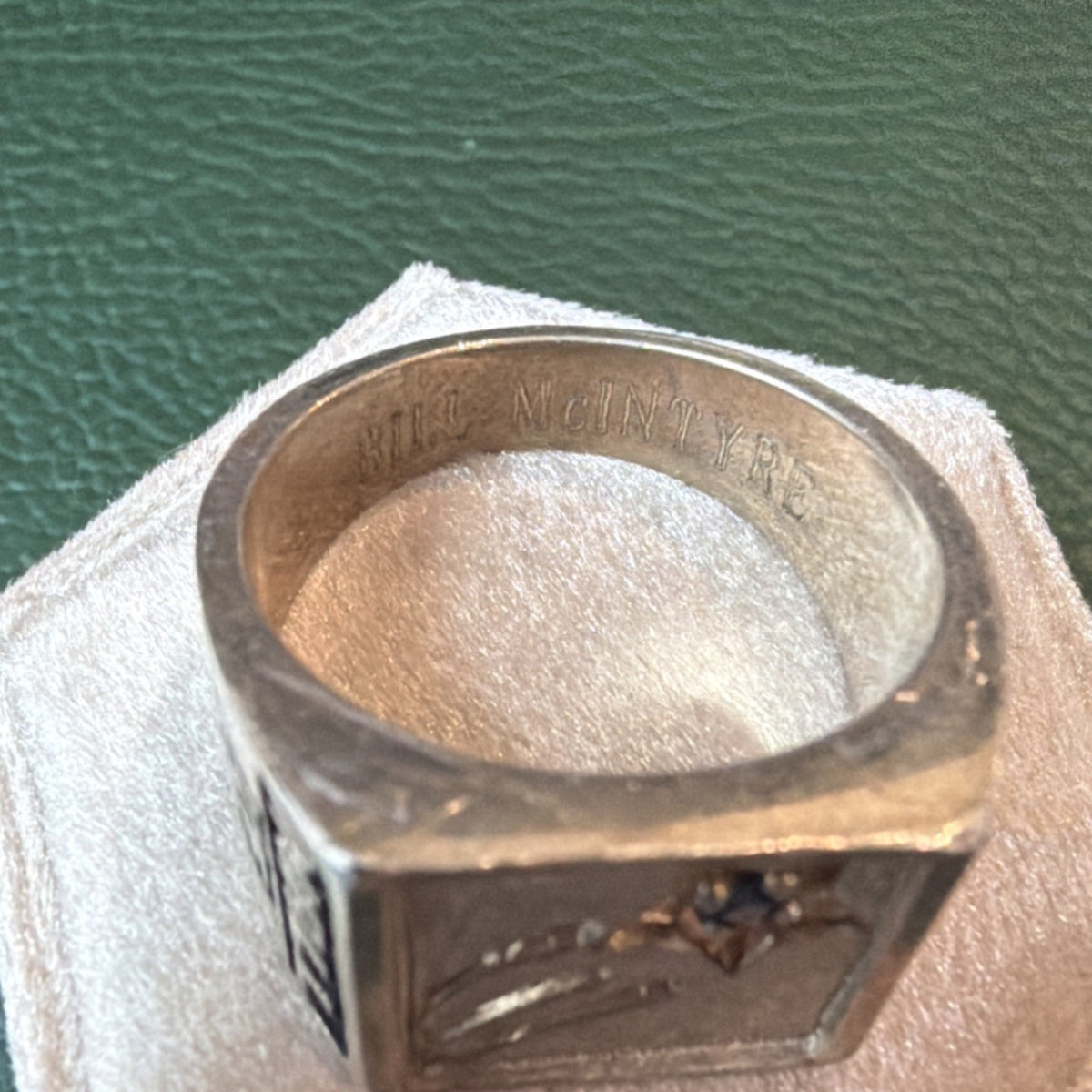 Vintage Hall of Fame Sterling Silver Blue Sapphire Star Ring Size 10 Engraved
