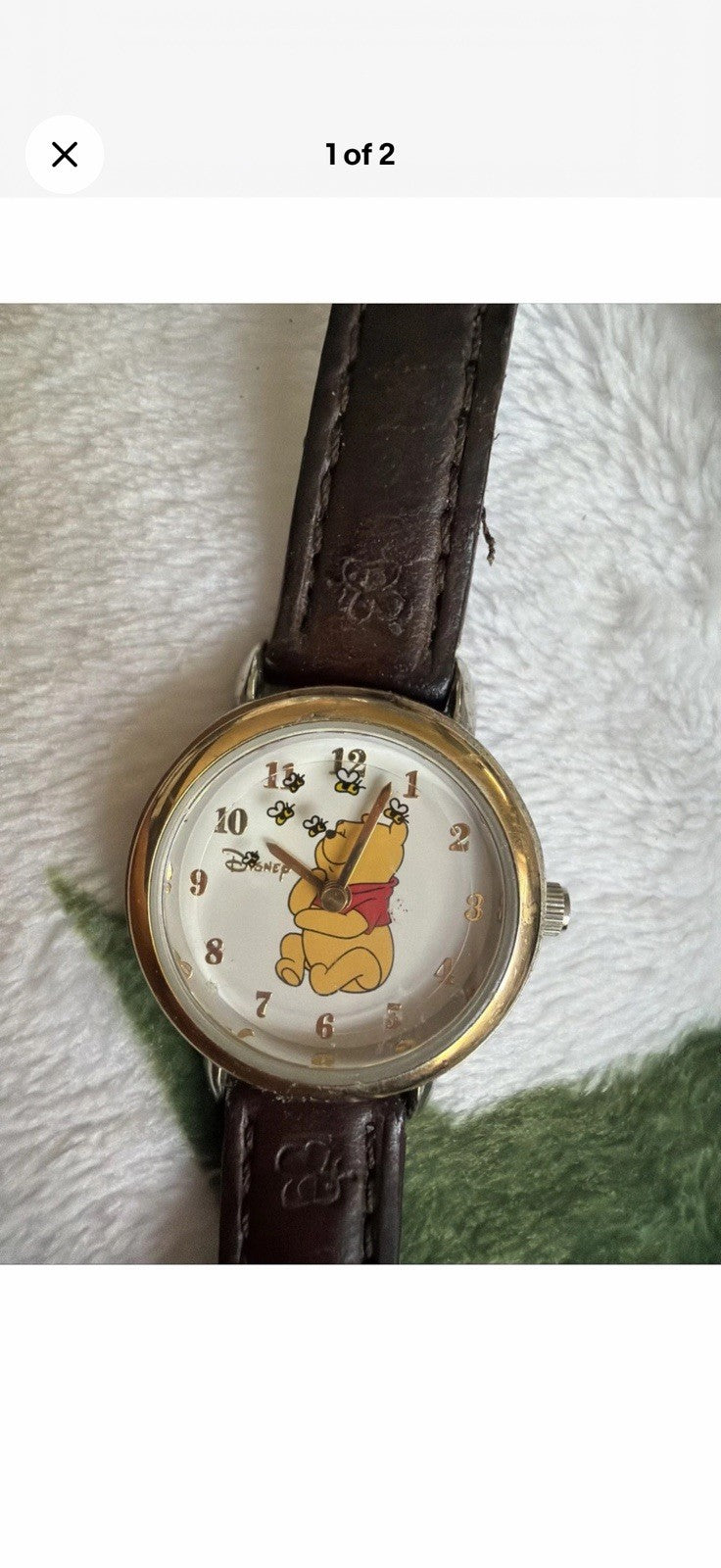 Disney Seiko SII Winnie The Pooh Rotating Bees Watch Untested - Not Running