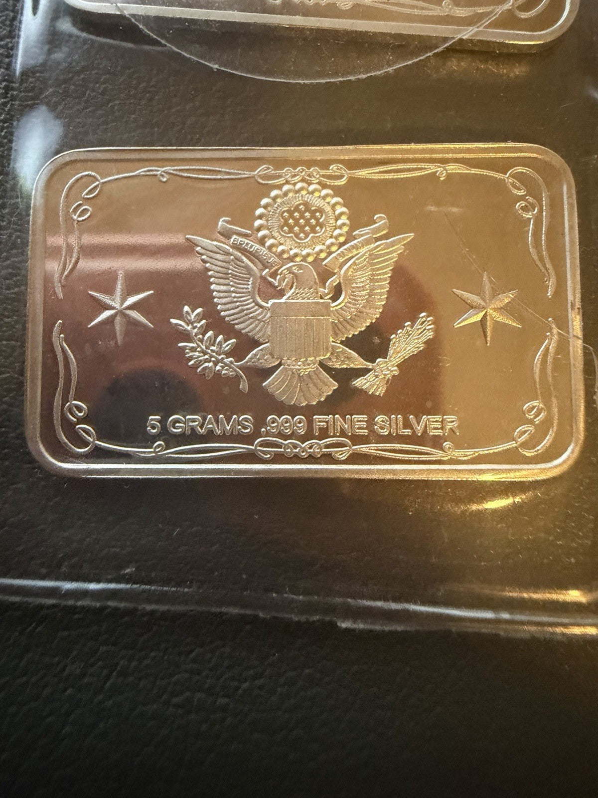 Lot Of  .999 Fine Silver Bars 5 Grams Each Buffalo And Eagle Bullion 10g Total
