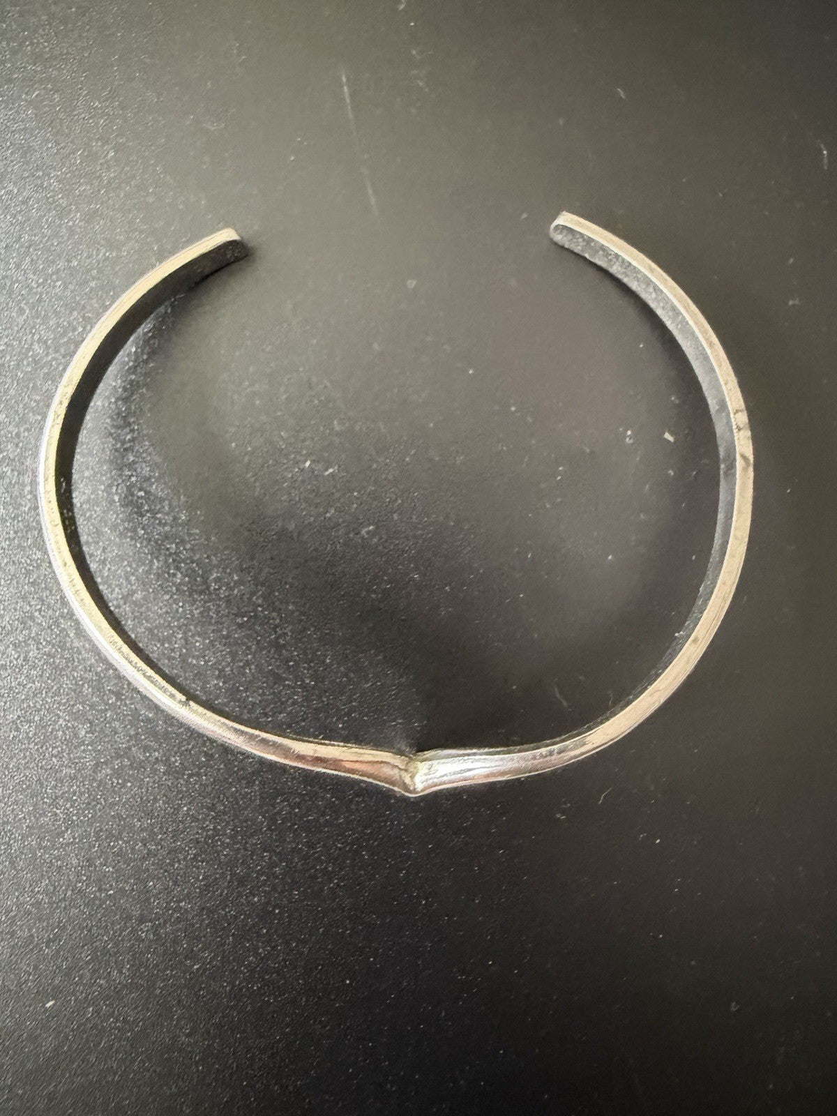 Vintage Avon Silver Tone Cuff Bracelet Signed Adjustable 