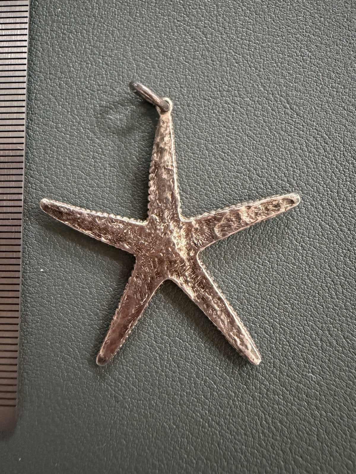Vintage Sterling Silver Starfish Pendant Charm 2” Nautical Ocean Jewelry