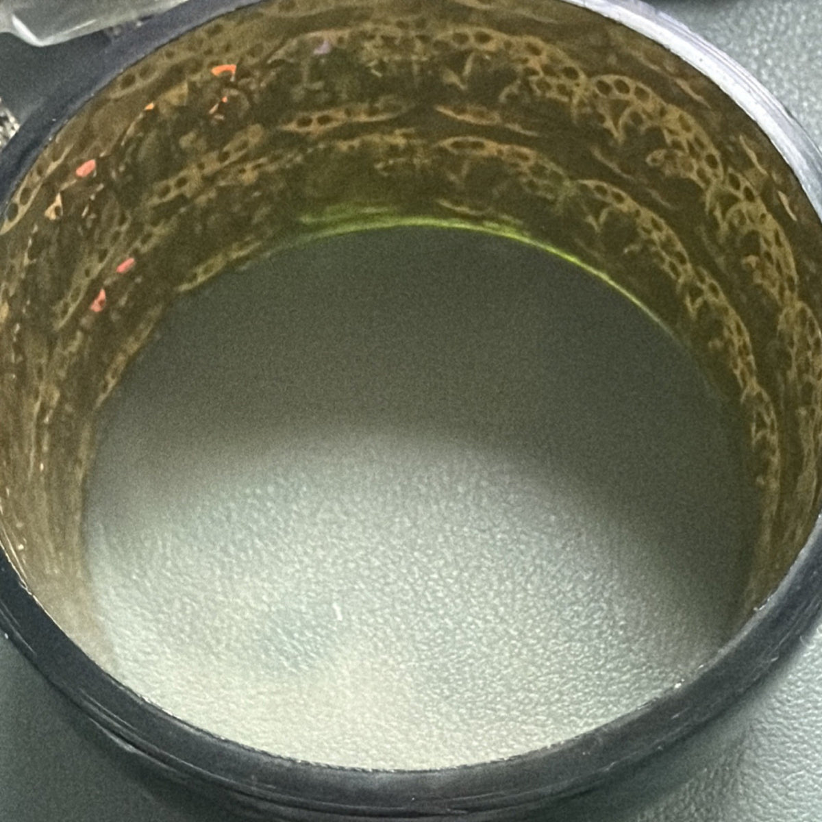 Vintage Wide Green iridescent Bangle Bracelet glitters and shines