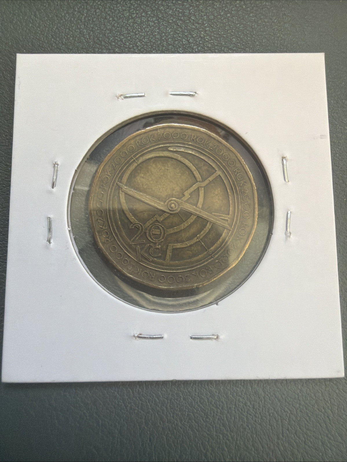 2000 Czech Republic 20 Korun “ Year 2000” Brass Plated Steel Coin-26MM
