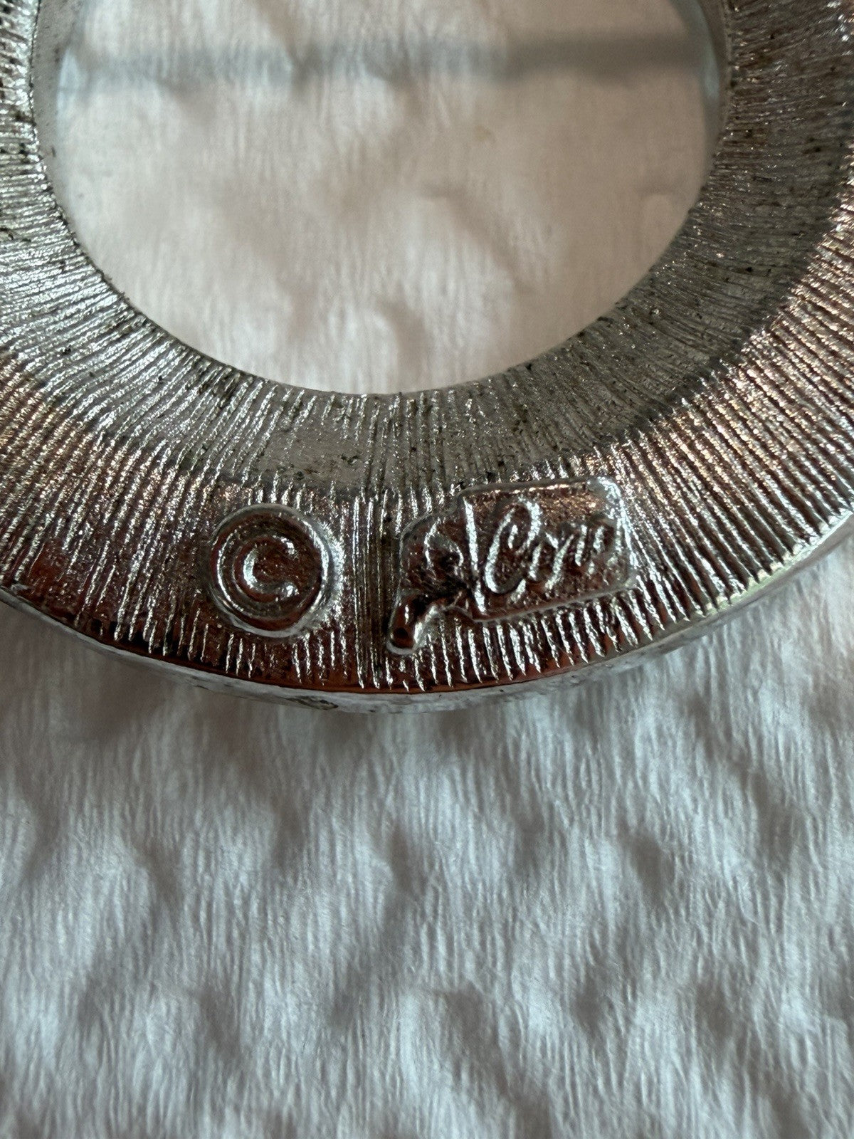 Vintage Pegasus Coro Signed Silver Tone Round Petite Brooch Pin 1.5in