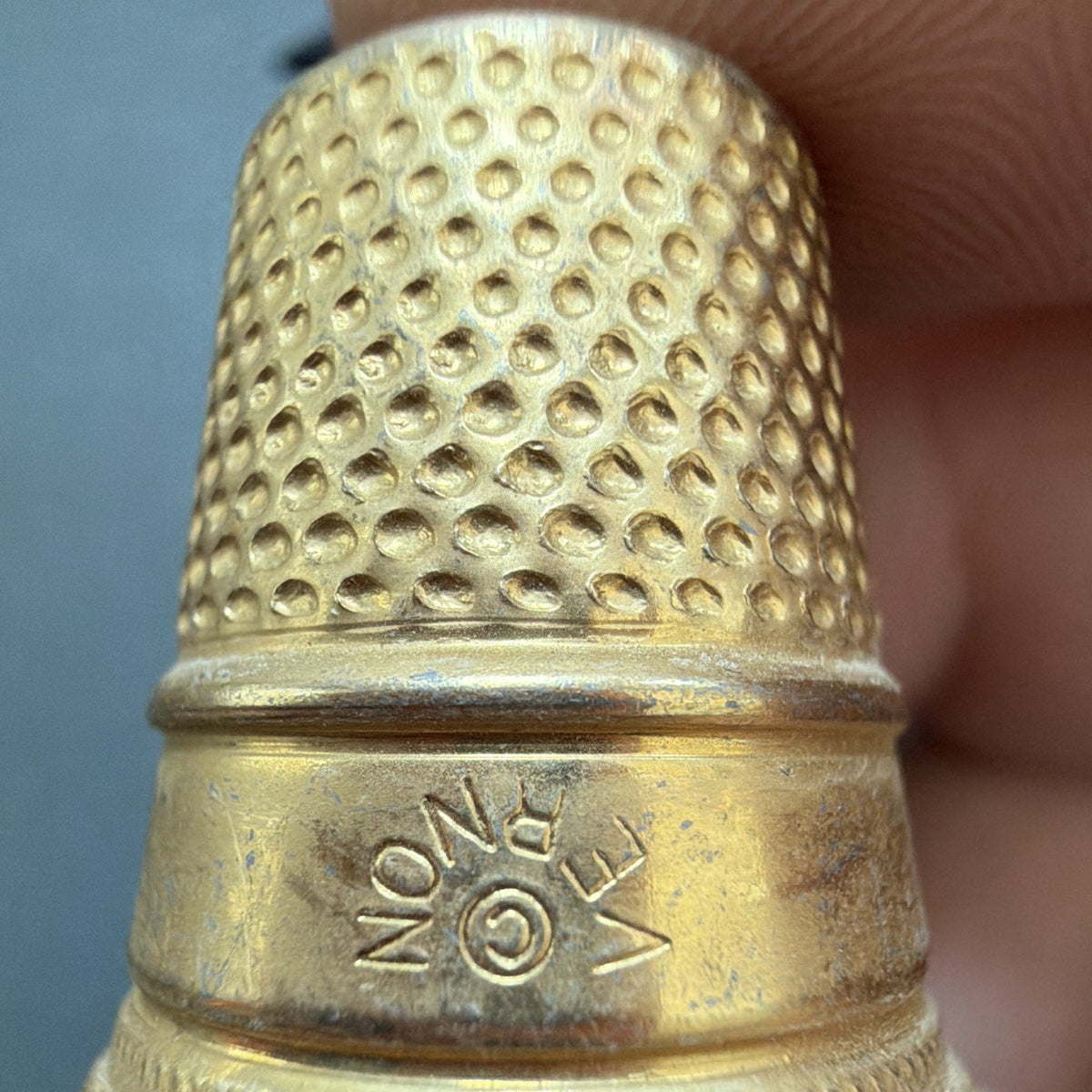 Vintage Lillian Vernon Enamel Sewing Thimble "1978" Christmas Collectible